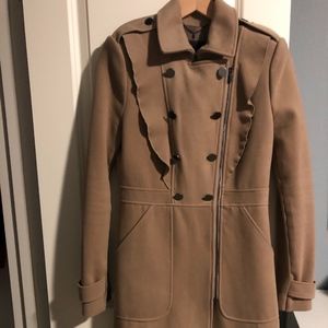 Women's BCBGMAXAZRIA Beige Wool Trench Coat